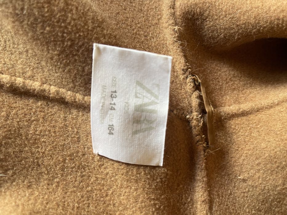 REDUCERE Pardesiu bej lâna fetite 13-14 ani ZARA