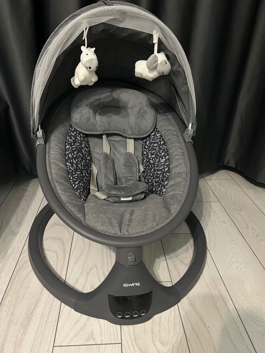 Електрическа бебешка люлка в сив цвят, 0-6 мес./до 9 кг.