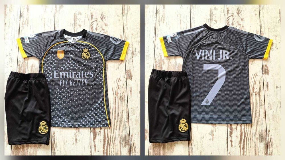 Real Madrid Black Спортен комплект Ronaldo, Vini jr, Mbappe Сезон 2026 Ново