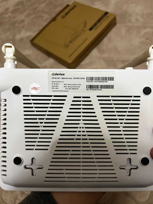 iDevice (TDP wifi 5 gpon) routerini sotaman