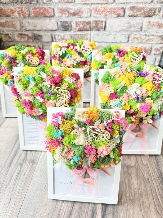 Рамка картина скандинавски мъх за рожден ден