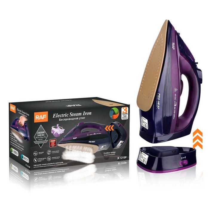 Безжична парна ютия 2400W с керамична плоча