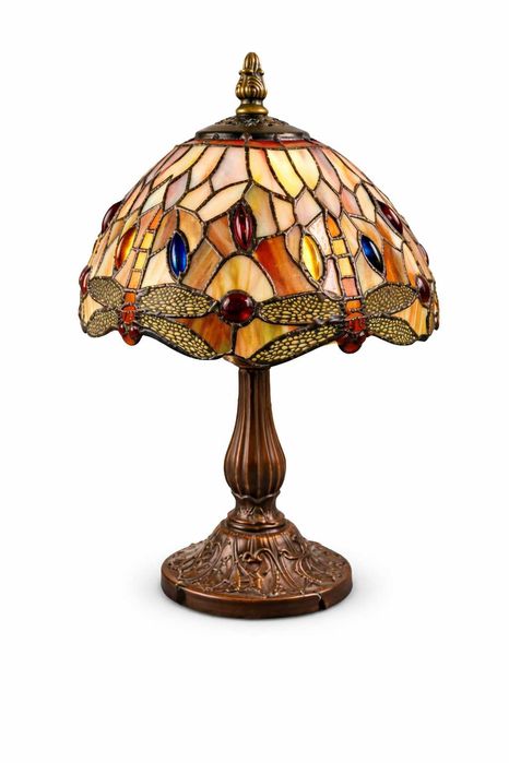 Lampă de masă Tiffany, vitraliu decorativ
