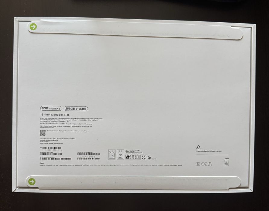 Apple MacBook Neo 13” (2026) A18 Pro / 8GB RAM / 256GB SSD / Silver