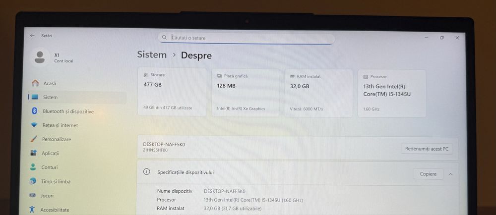 TOP ! Lenovo Thinkpad X1 Carbon Gen11 32GB ram i5 13th 512GB ! 14"
