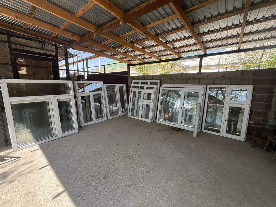 Пластиковые окна,двери б/у,пластик терезелер