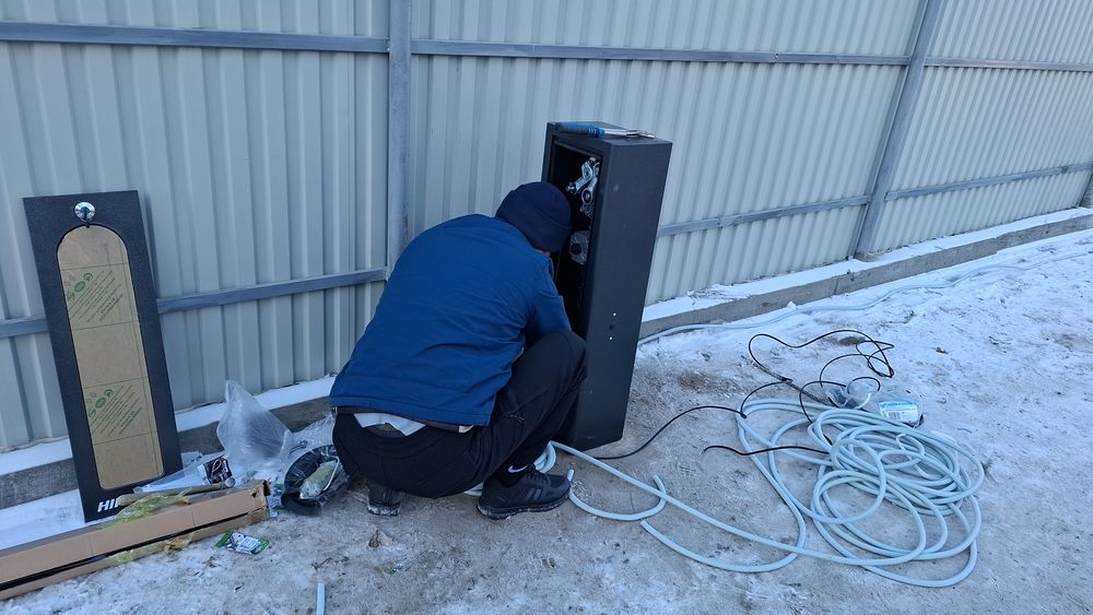 Установка шлагбаум