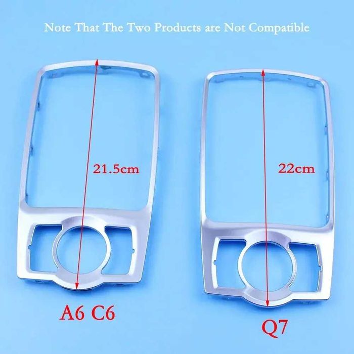 Rama Trim Ornament Crom Aluminiu Consola Centrala MMI Audi A6 C6 4F