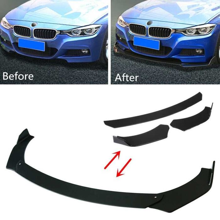 Сплиттер переднего бампера универсальный (3 детали)