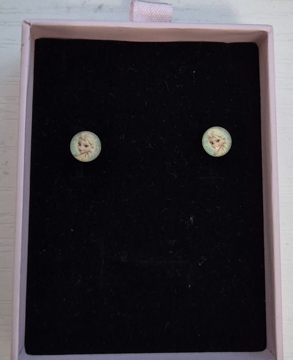 Детски сребърни обеци  Елза