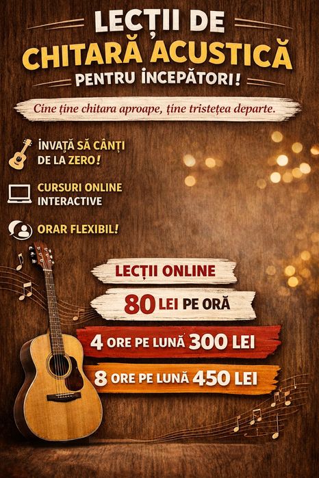 Lecții de chitară acustică pentru începători