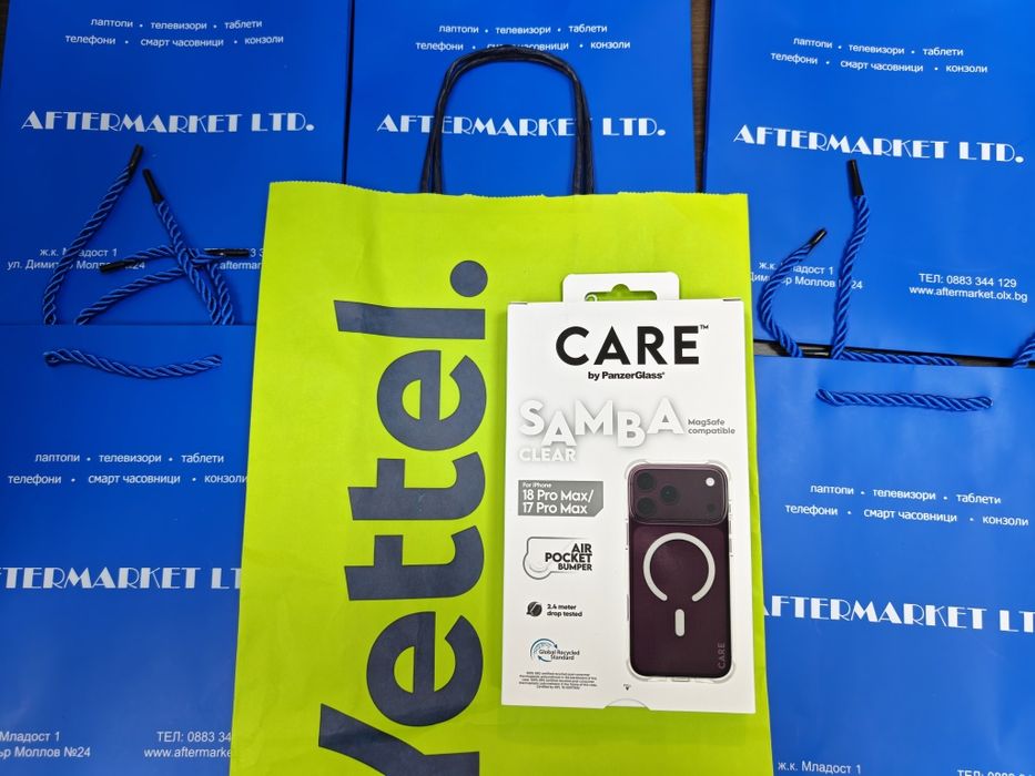 Чисто нов калъф CARE IPHONE 18 PRO MAX SAMBA Clear кейс протектор 17