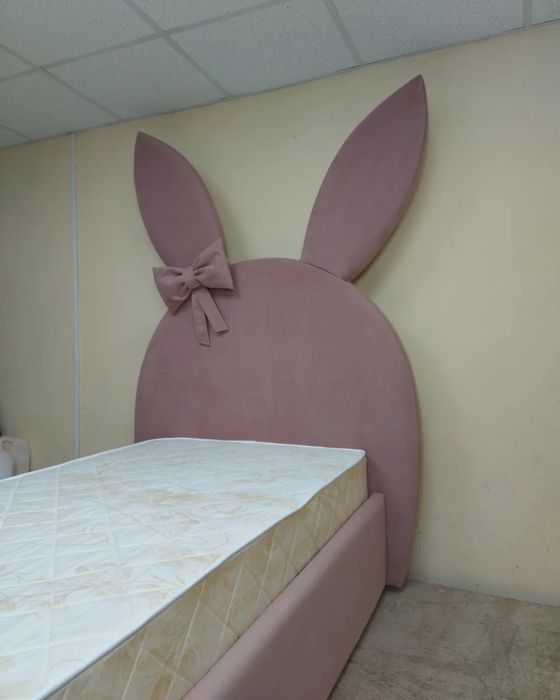 Детская мягкая кровать Зайка