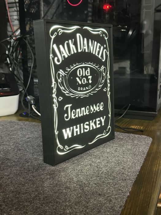 Decor LED Jack Daniel’s printat 3D