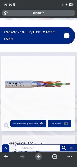Cablu cat 5e Elbac,cupru 305 ml