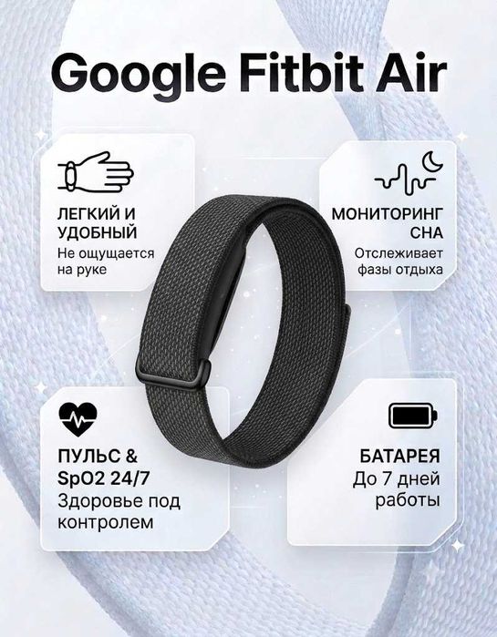 Фитнес Браслет Google Fitbit Air черный