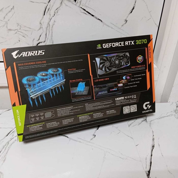 Видеокарта Gigabyte RTX 3070 AORUS MASTER 8GB 256bit