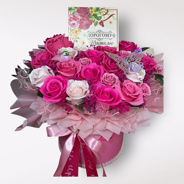 Букет из мыльных роз