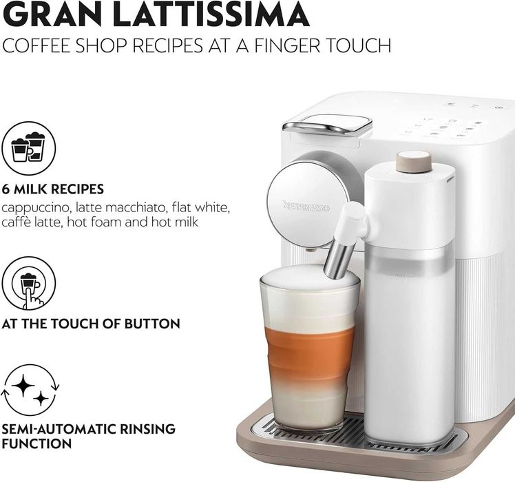 Еспресо кафемашина за капсули Delonghi Nespresso Gran Lattissima EN640