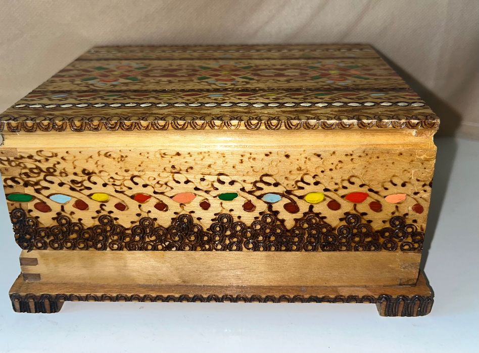 Дървена кутия за цигари от 80те години