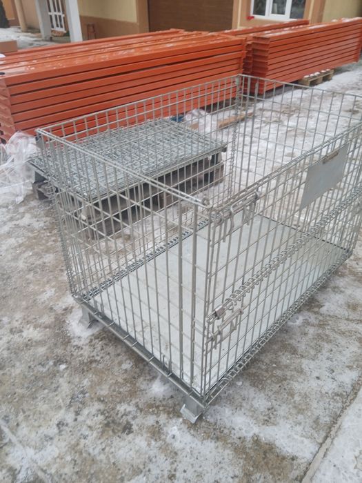 Box paleți metalice industriale zincat  120x80x90