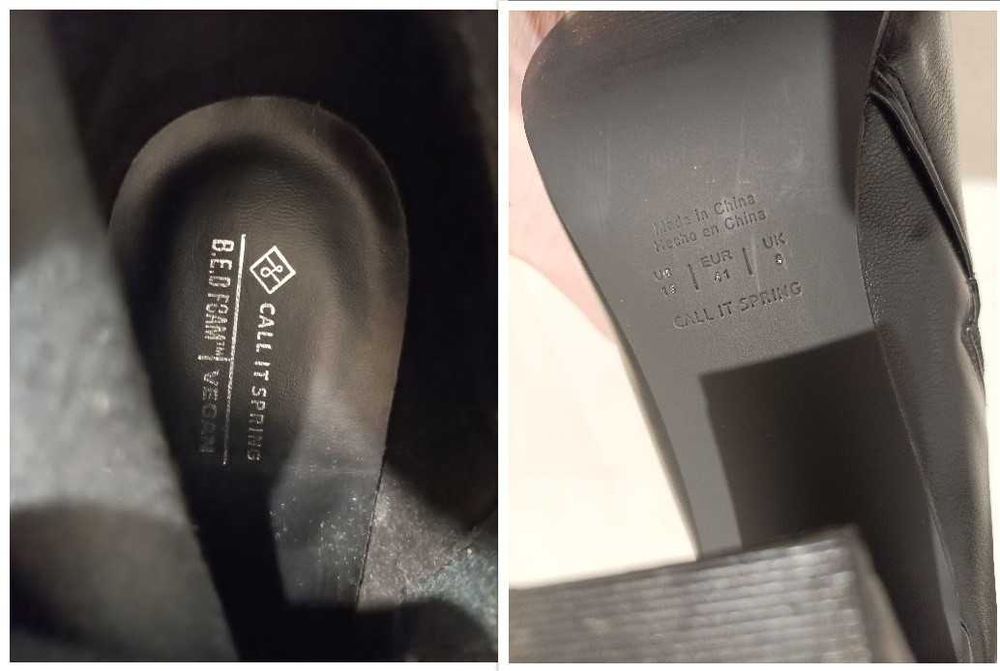 Botine negre,  Call it spring, mar.40.5 - 41 , toc 7-10cm