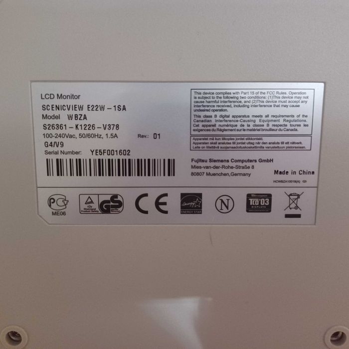 Monitor Fujitsu Siemens