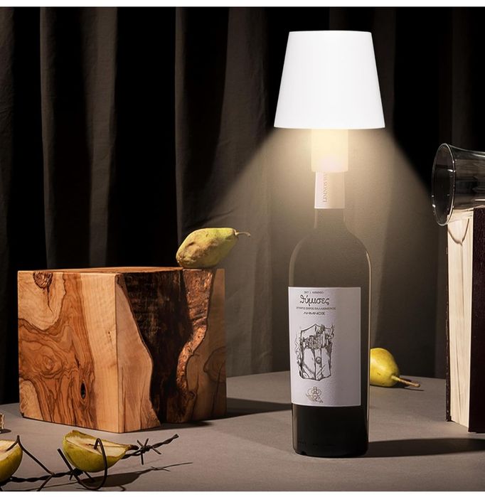 Set 2 Lămpi LED pentru Sticlă – Wireless, Reîncărcabile