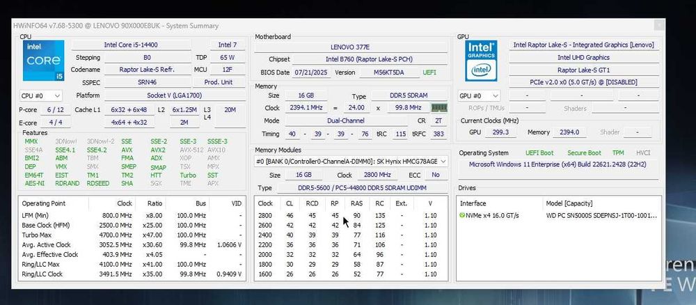 Нов компютър Lenovo LOQ Tower Intel i5-14400 / NVIDIA 5060 8GB / 16 GB DDR5 RAM