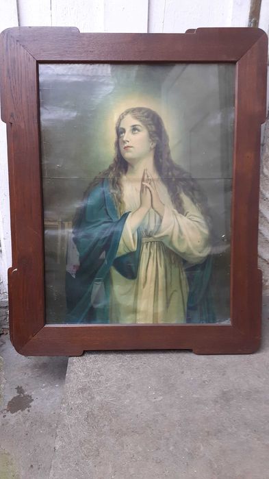 Icoane foarte vechi litografiate mari cu rama