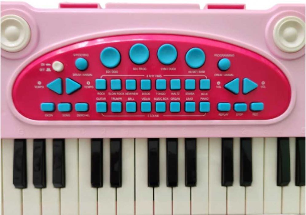 Розово детско пиано с микрофон