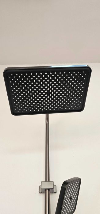 Set Dus Baterie SMART Afisaj LED cu Sticla Gri Antracit/Alb-Chrome