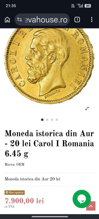 Vind 3 monede aur  moneda aur the 1982 20 balboa gold Coin of panama