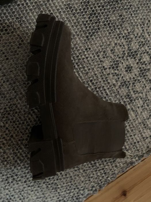 Ghete piele intoarsa si interior piele, MUSK, marime 38