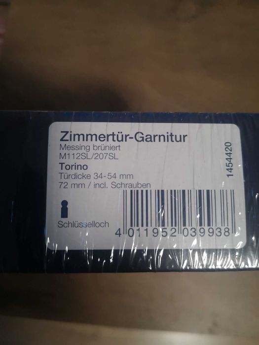 Maner usa interior, HOPPE Munchen, cu slid pentru cheie, alama