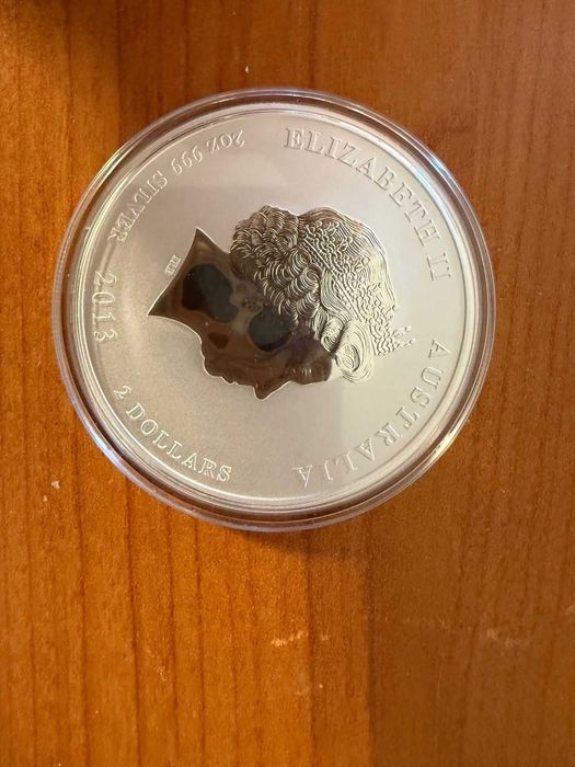 10 OZ СРЕБРО 2012 - ГОДИНА НА ДРАКОНА ЛУНАР - АВСТРАЛИЯ МОНЕТА