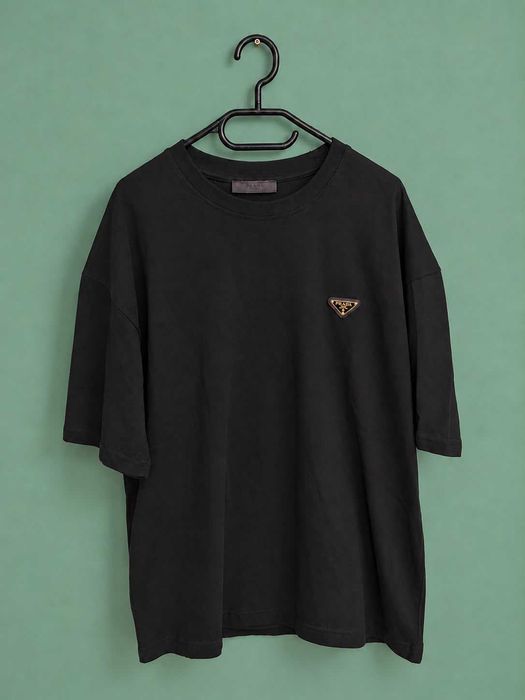 Tricou Prada, Negru, Bumbac, Mărime XXL