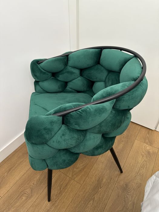 Scaun dining tapiterie catifea