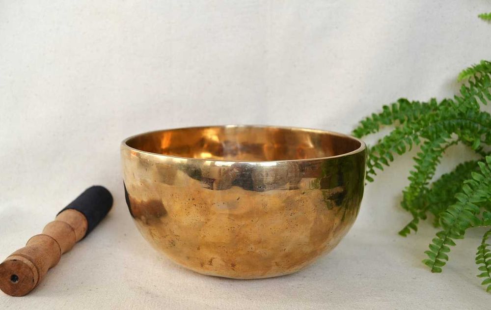 Bol Tibetan Handmade Plain 15.5 - 18 cm si Gravat Buddha si Ganesha