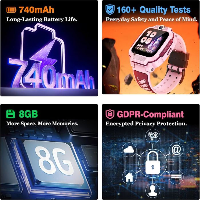 Смарт часовник, Immo, Watch Phone Z3, 4G LTE, водоустойчив IPX8
