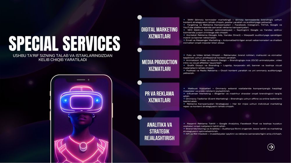 Marketing | SMM | Target | Mobilograf | Grafik Dizayn | Videograf