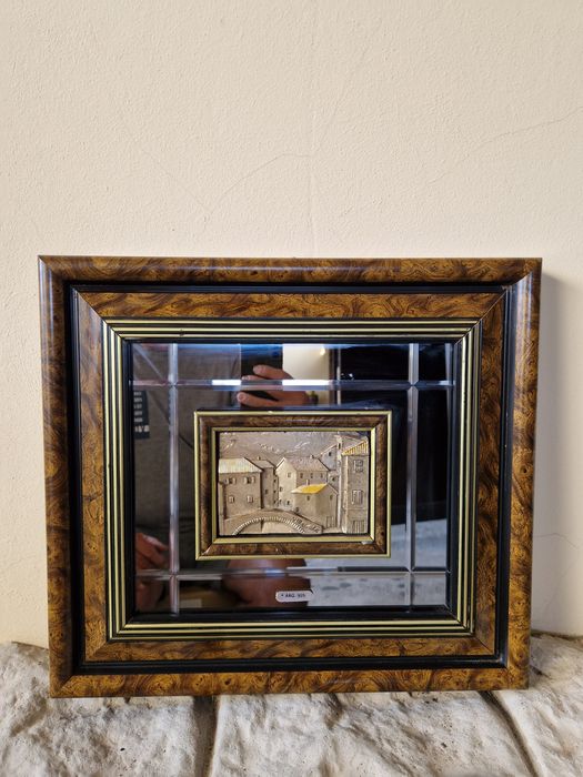 Превъзходна английска италианска сребърна картина