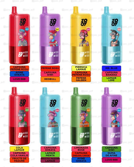 Vape Zooy70 cu 3 arome