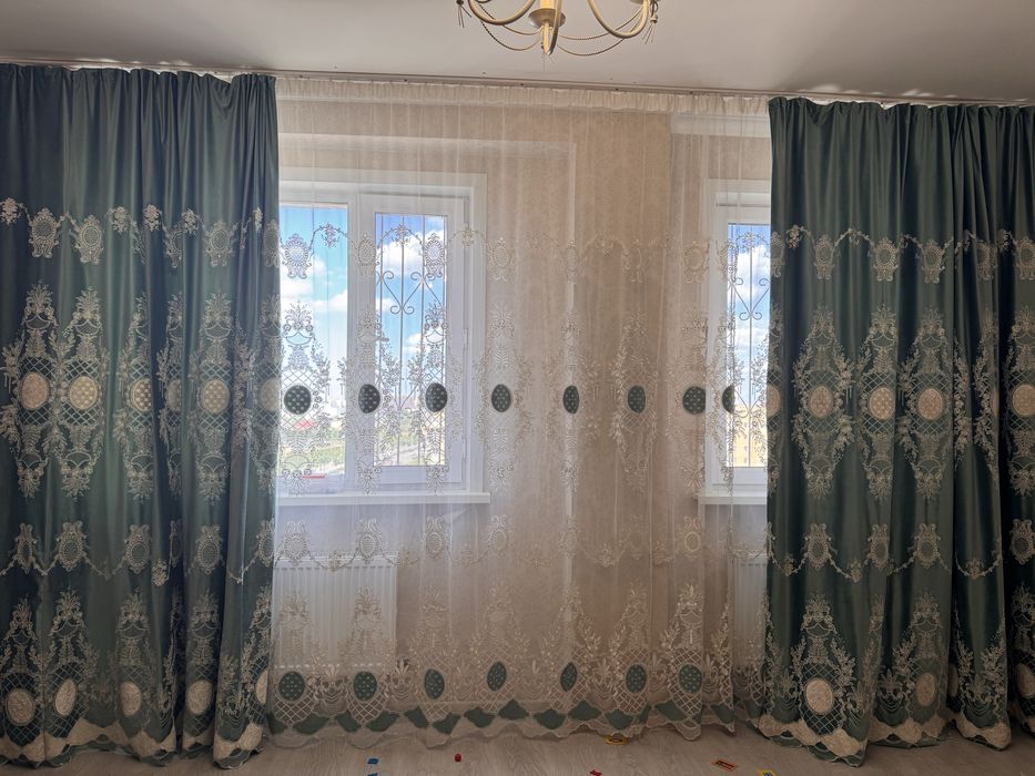 Шторы с тюлью состояние хорошее