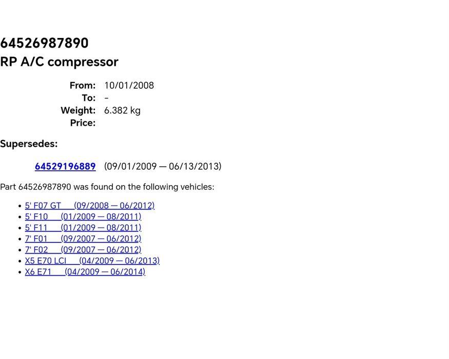 Compresor clima BMW n57 x5 X6