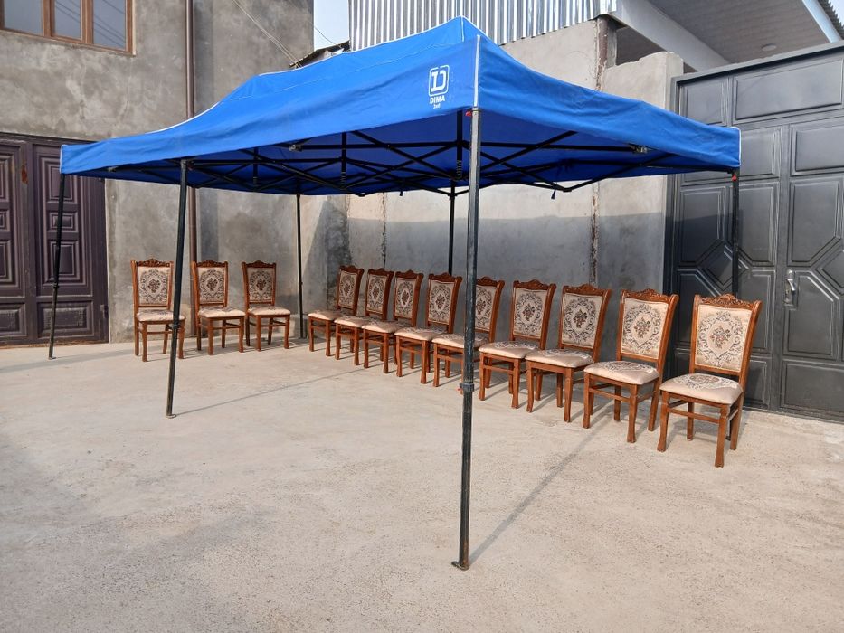 Prakatga stol stul zontik (4×8) shirma beramiz. 24/7 xizmatingizdamiz.