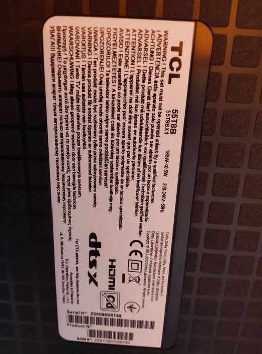 TCL QLED 55T8B, 55" (139 cm), Smart Google TV, 4K Ultra HD