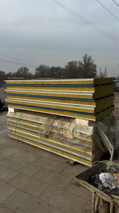 Сендвич панель размер 2.45м х 1м 12 штук