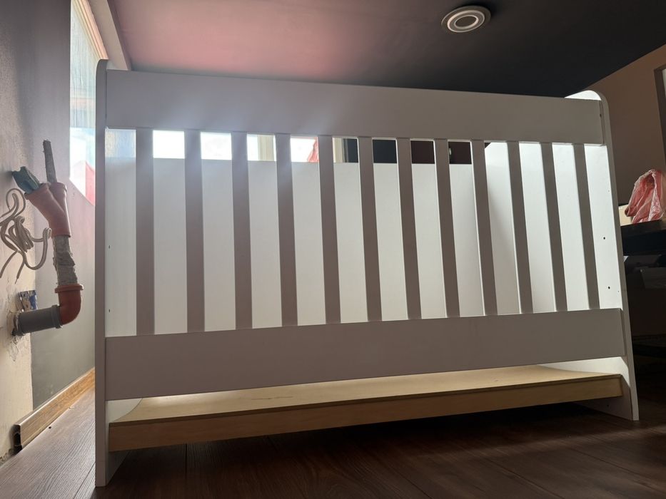 Детска кошара бяла детско легло