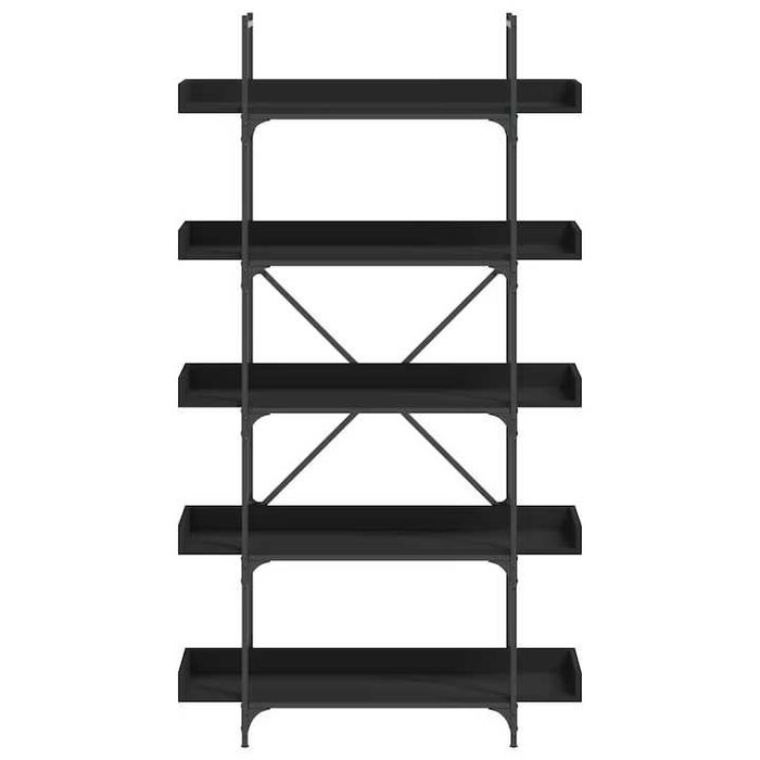 Biblioteca 5 niveluri vidaXL Negru Lemn The Home Mobexpert Kika IKEA